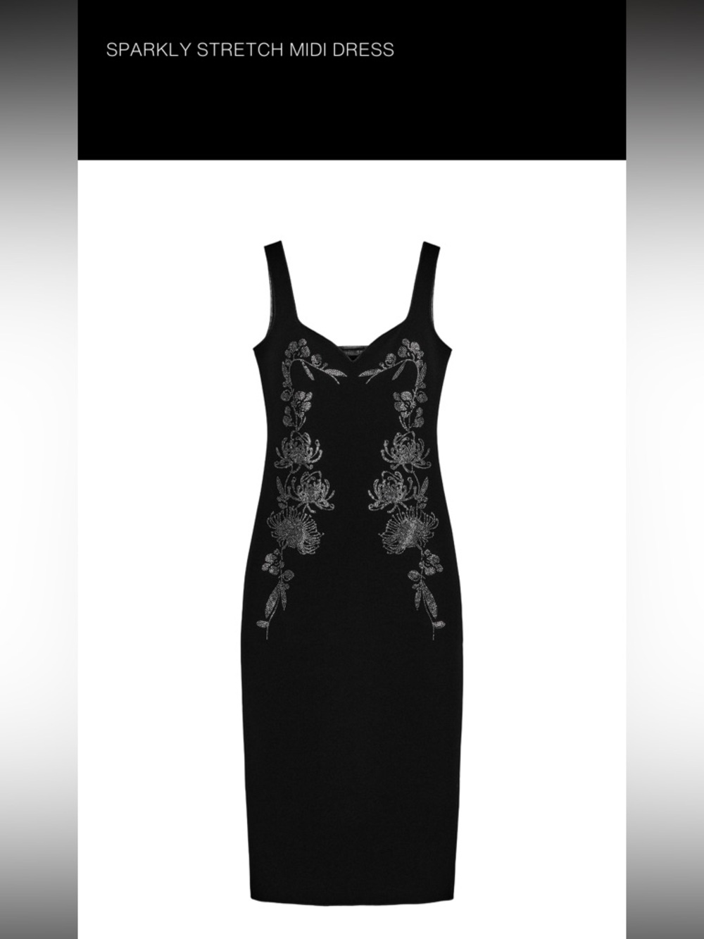 Zara Sparkly Stretch Midi Dress